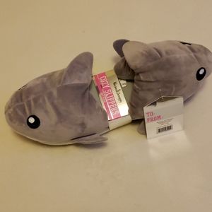 Cozy slippers baby shark theme.